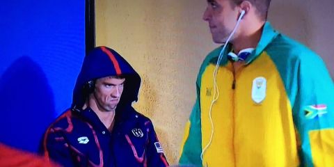 Death stare Michael Phelps